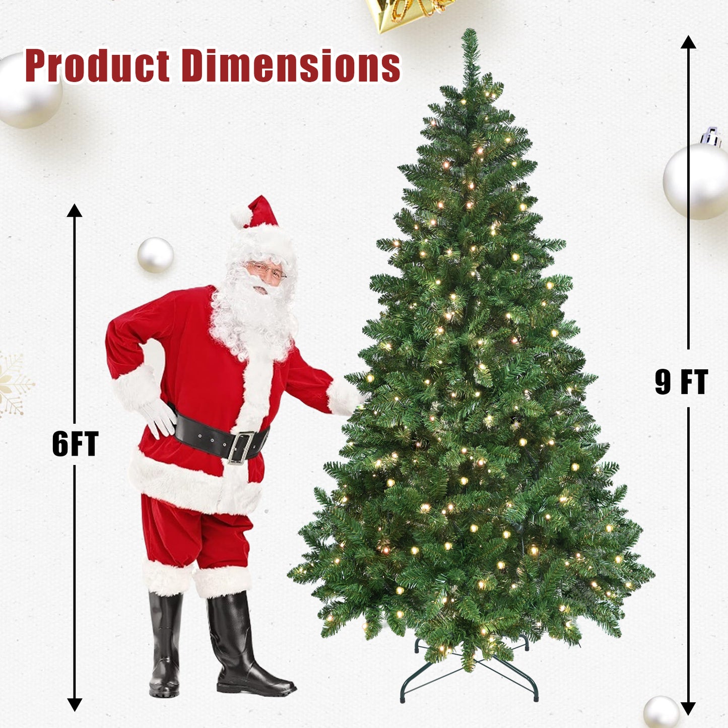 PE & PVC Artificial Christmas Tree – Christmas & Holiday Decorations (6FT / 7FT / 9FT)