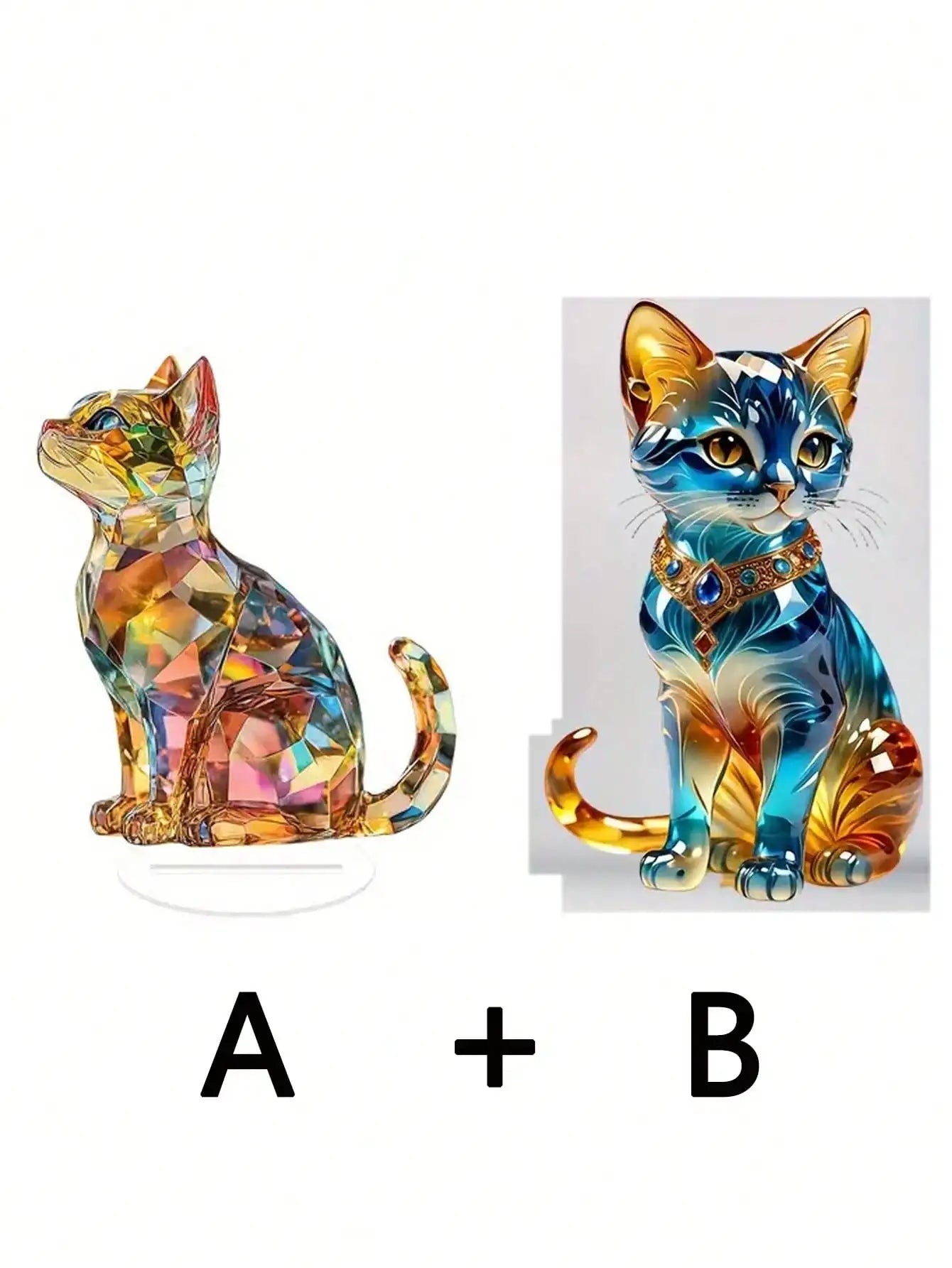 ⭐ Elegant Handcrafted Cat Sculpture – Luxury Home Décor Figurine