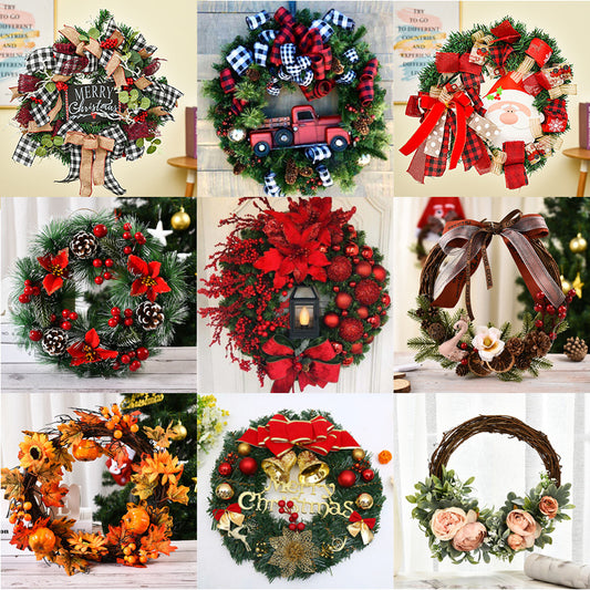 Christmas Wreath for Door & Window-Holiday Decoration