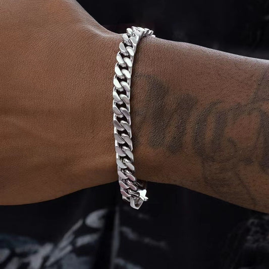 Mens Trendy Titanium Steel Bracelet That Wont Fade