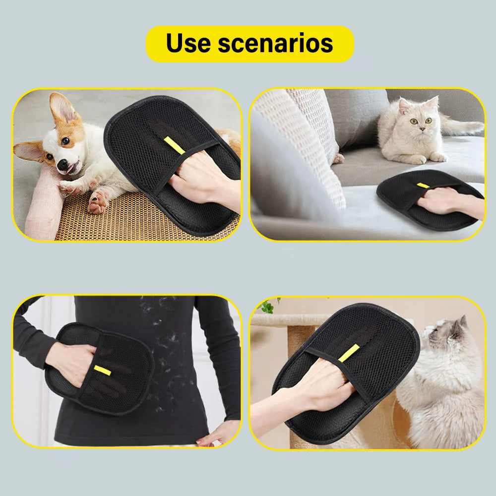 Pet Hair Remover Glove for Cats & Dogs