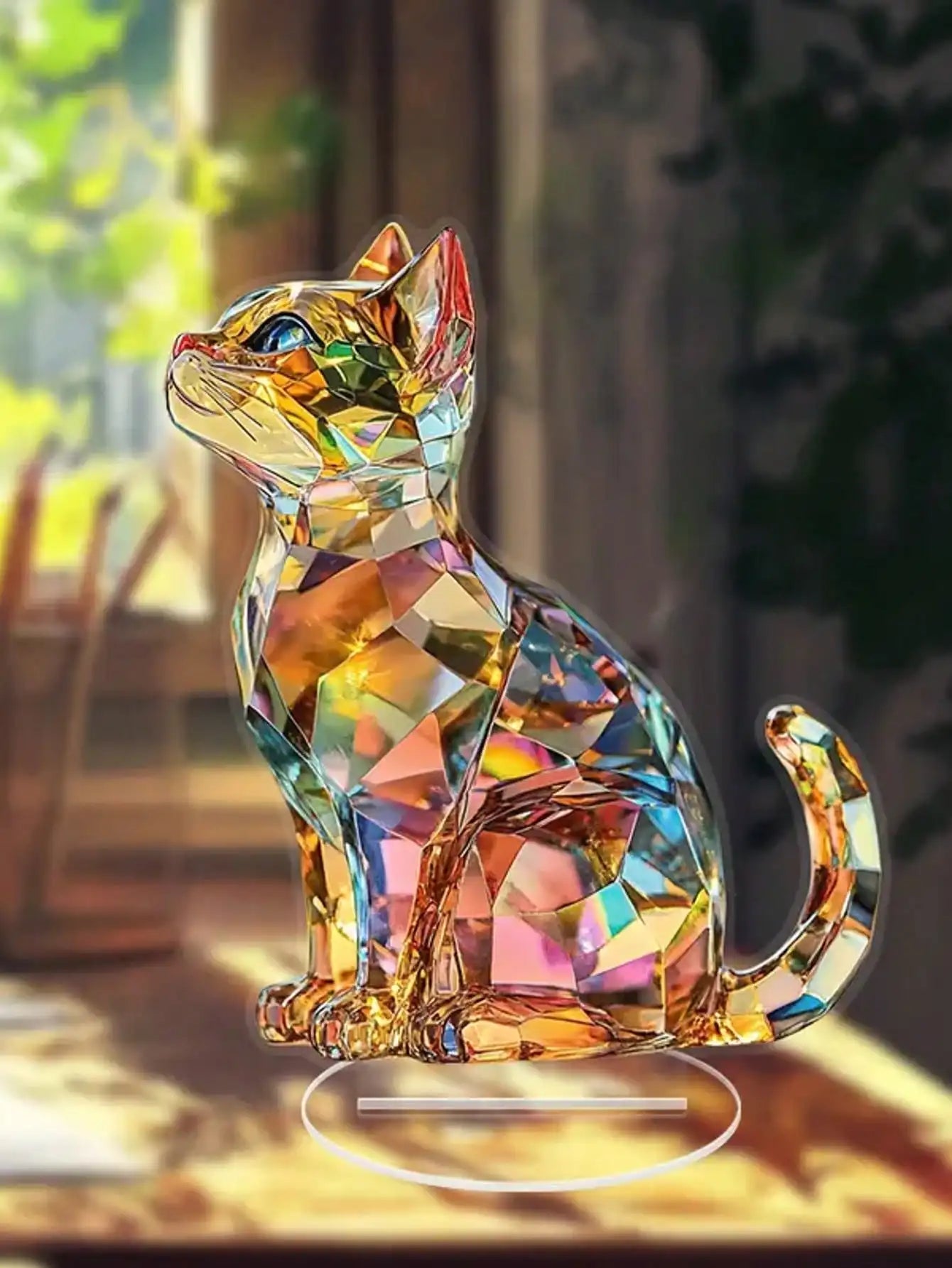 ⭐ Elegant Handcrafted Cat Sculpture – Luxury Home Décor Figurine