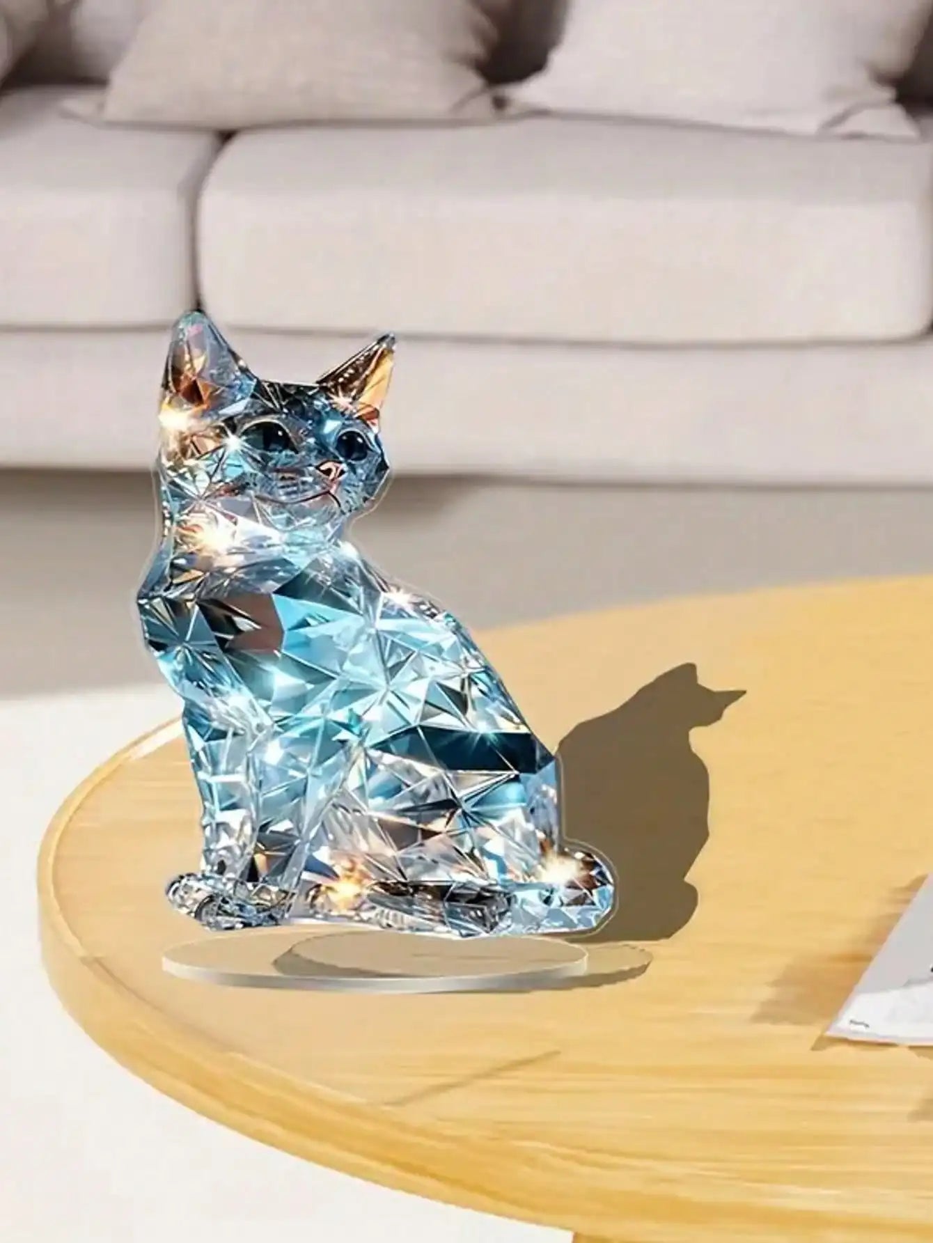 ⭐ Elegant Handcrafted Cat Sculpture – Luxury Home Décor Figurine